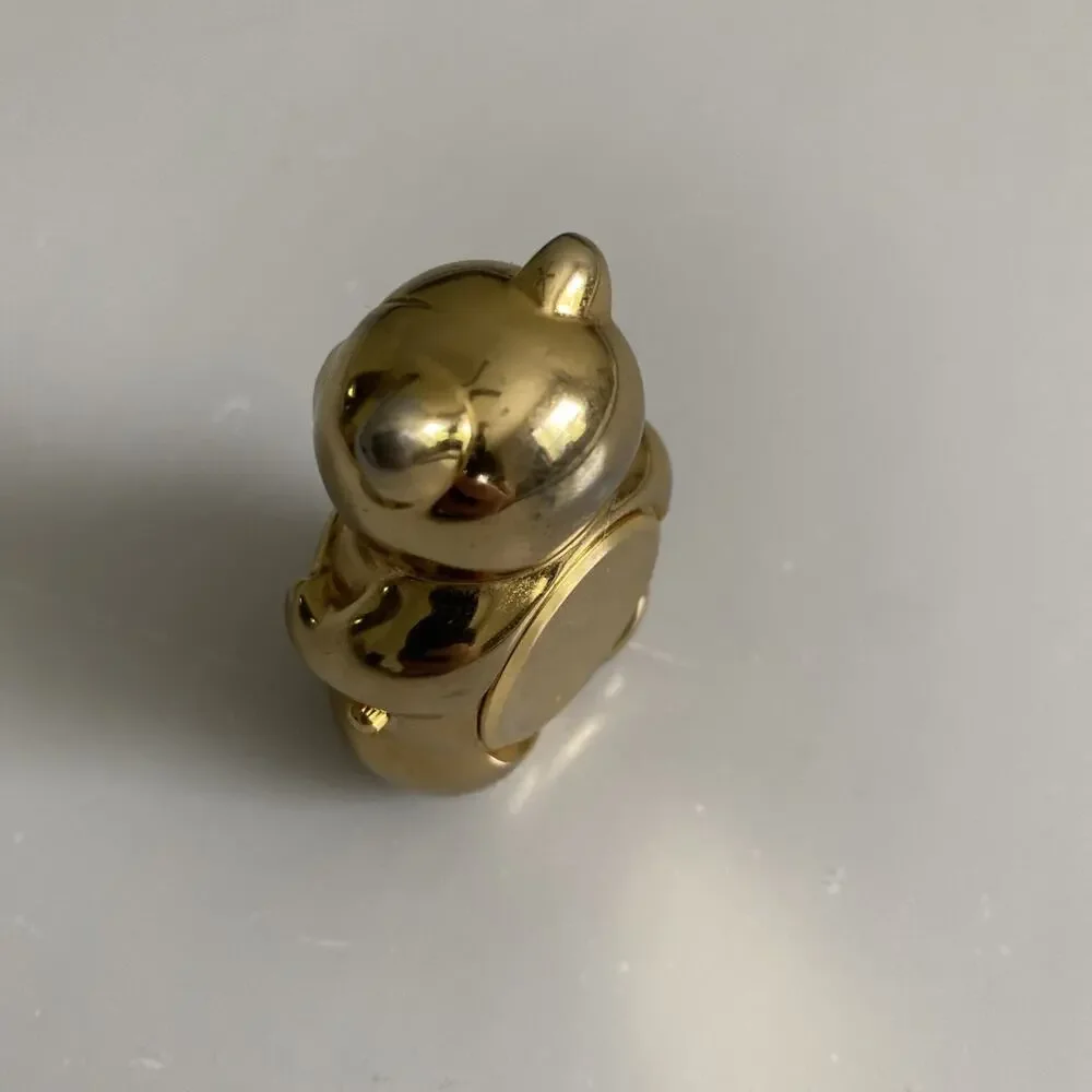 Vintage Milan Teddy Bear Figurine Mini Clock